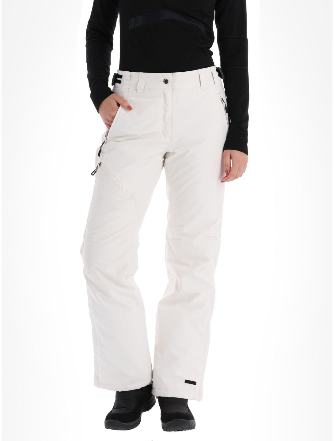 Icepeak, Curlew pantaloni da sci donna Powder bianco 