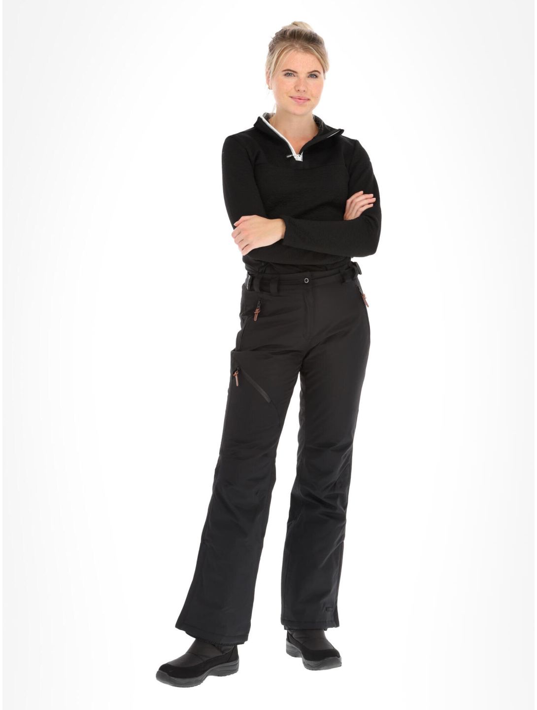 Icepeak, Curlew pantaloni da sci donna Black nero 