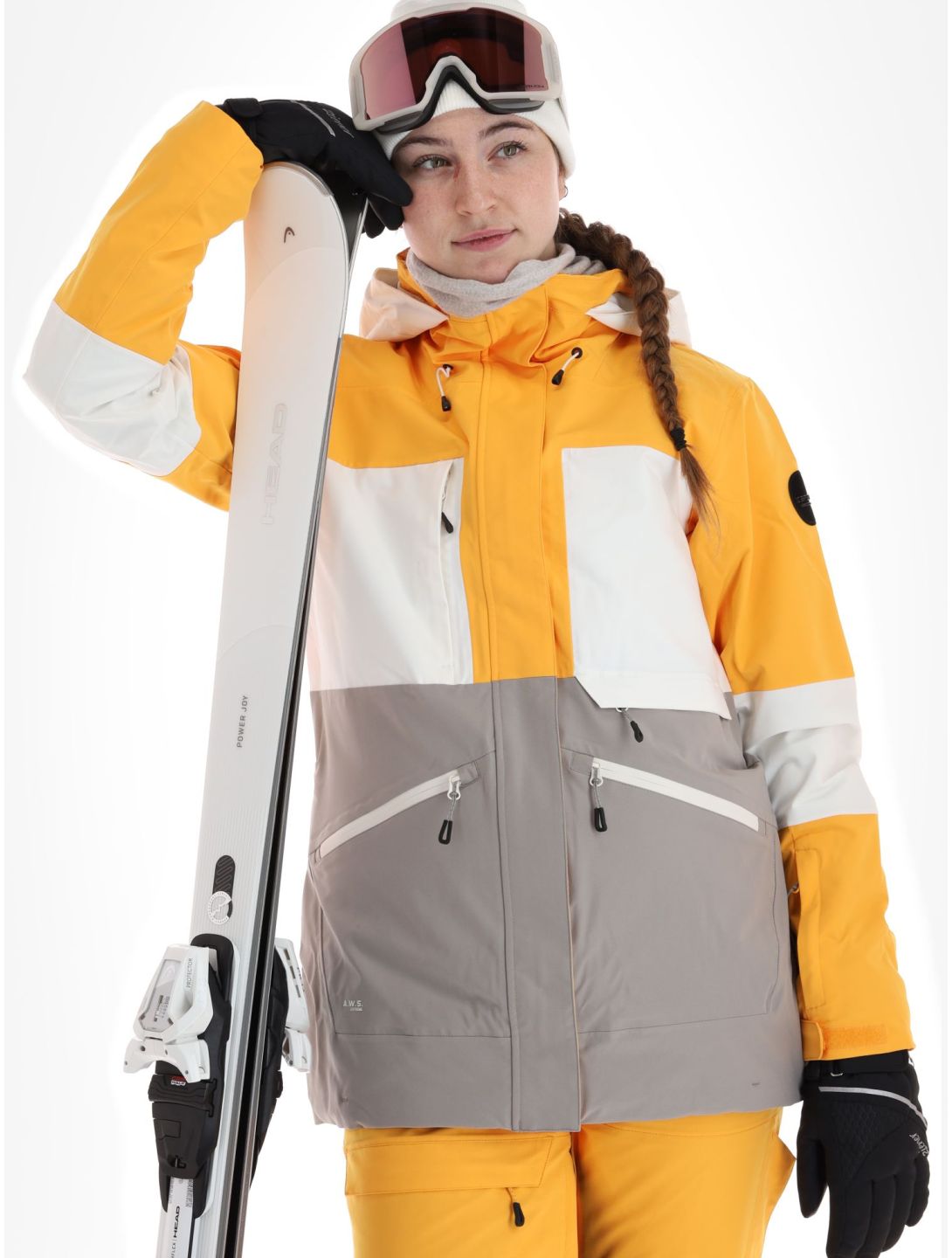 Icepeak, Curran giacca sci donna Yellow giallo, grigio 