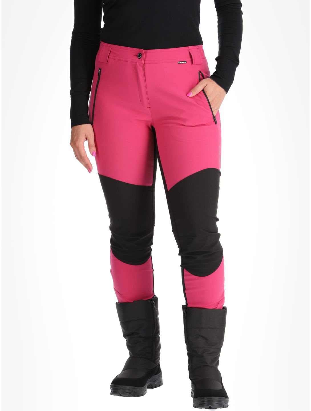 Icepeak, Doral pantaloni da sci softshell donna Raspberry rosso 