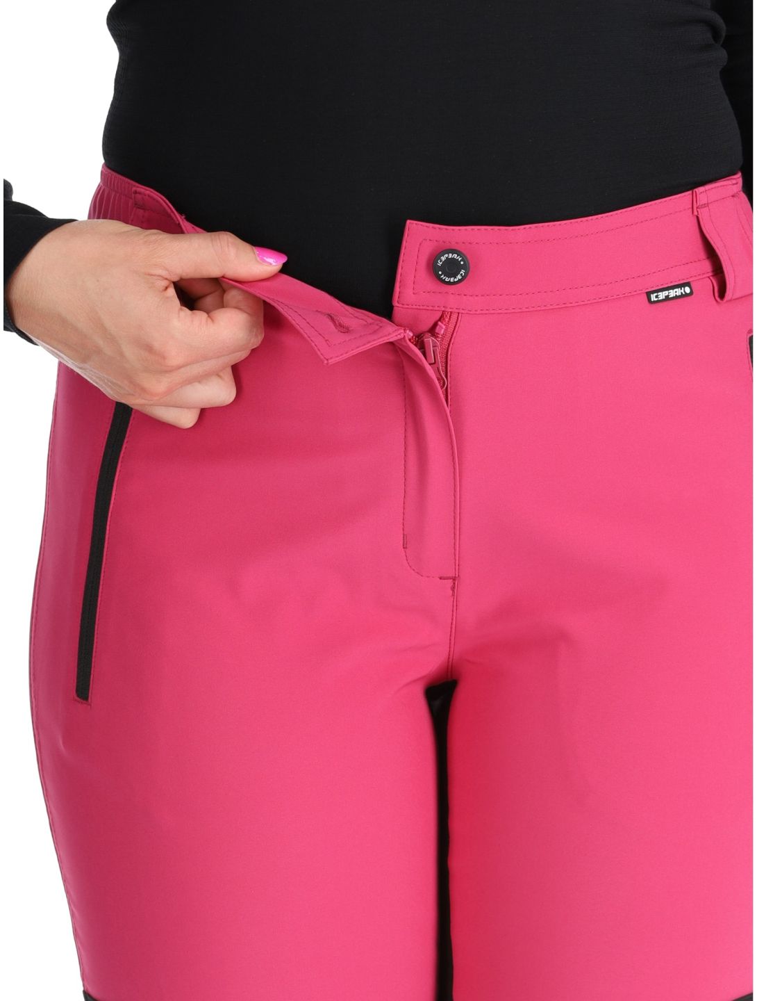 Icepeak, Doral pantaloni da sci softshell donna Raspberry rosso 