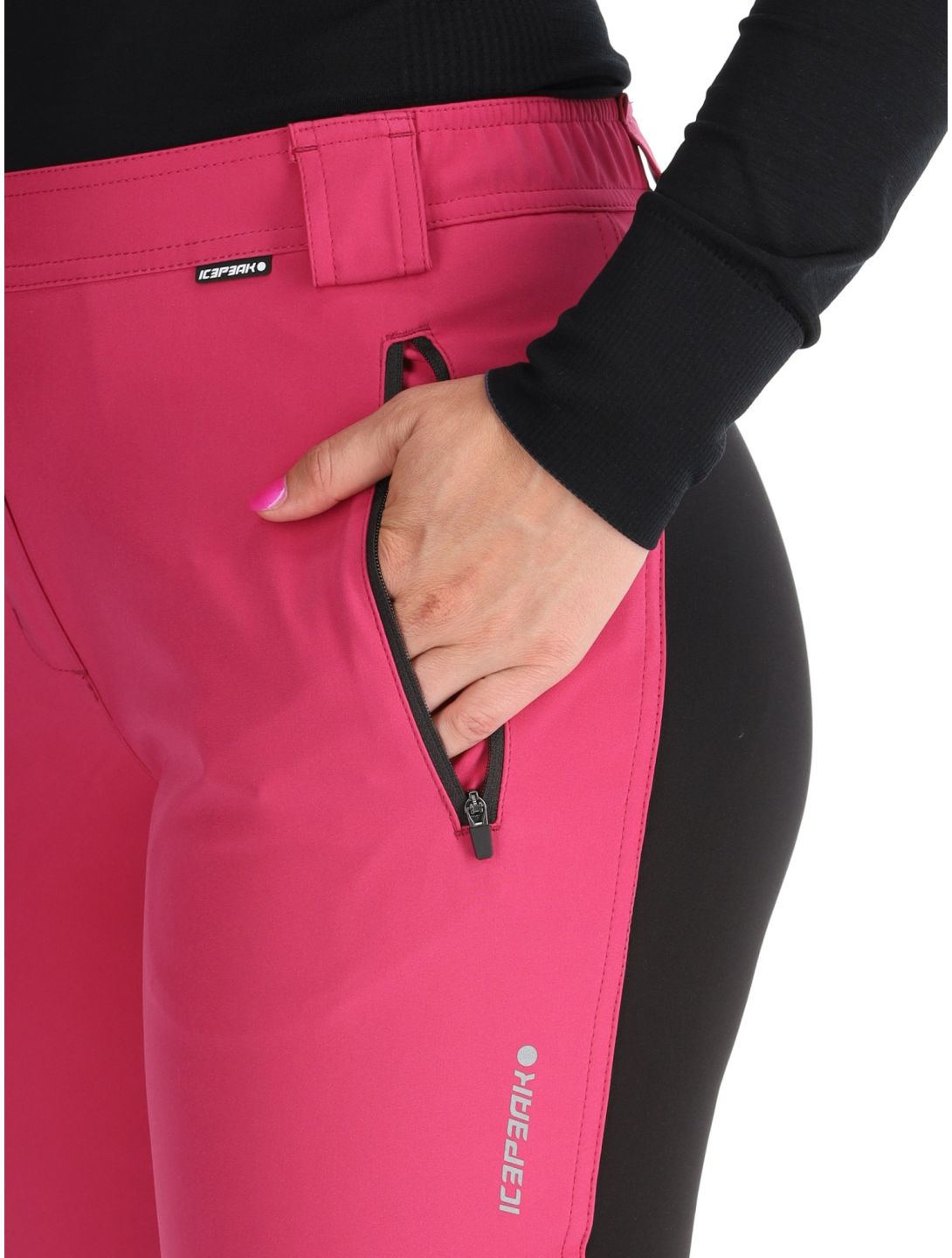 Icepeak, Doral pantaloni da sci softshell donna Raspberry rosso 