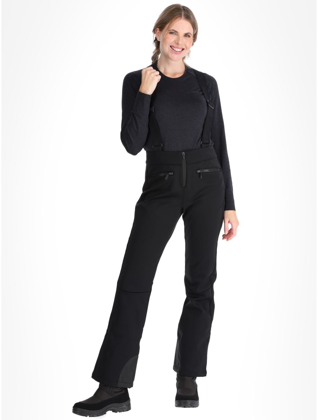 Icepeak, Ellsworth pantaloni da sci softshell donna Black nero 