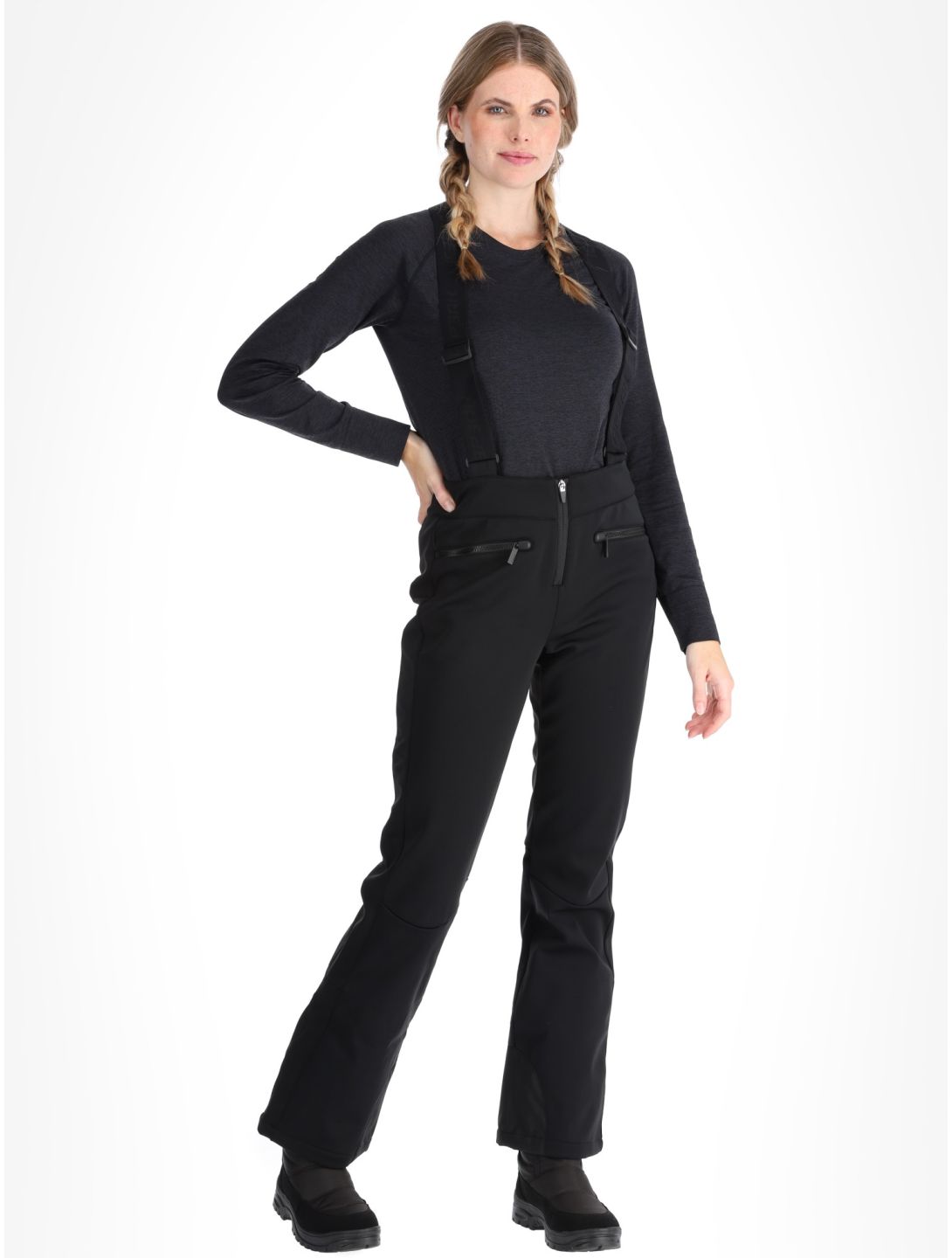 Icepeak, Ellsworth pantaloni da sci softshell donna Black nero 