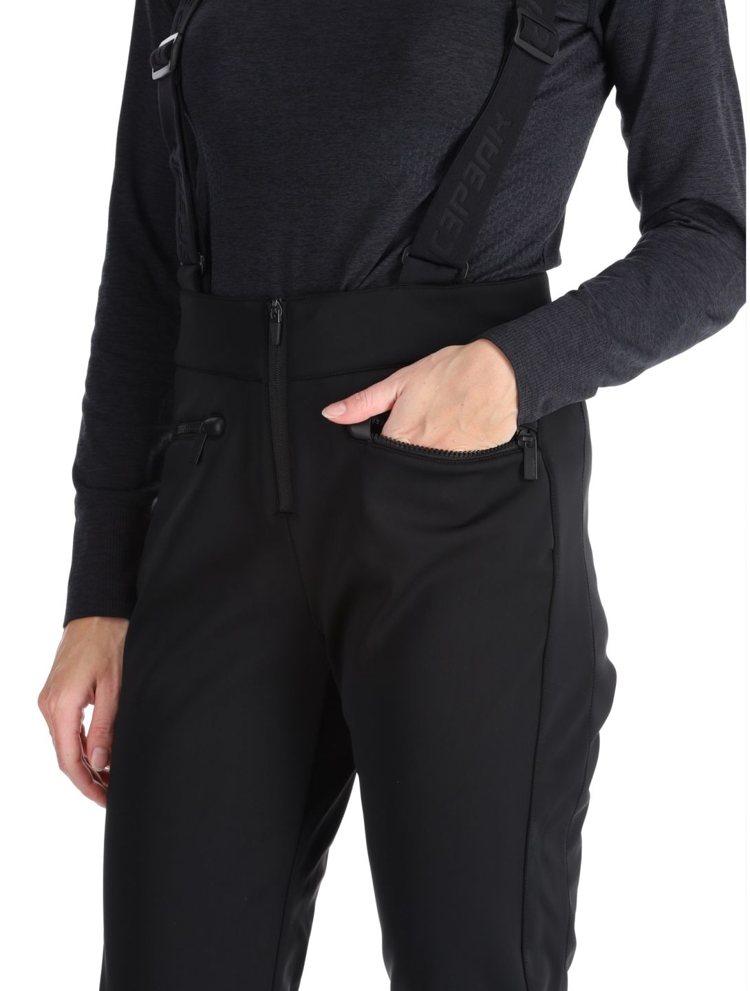 Icepeak, Ellsworth pantaloni da sci softshell donna Black nero 