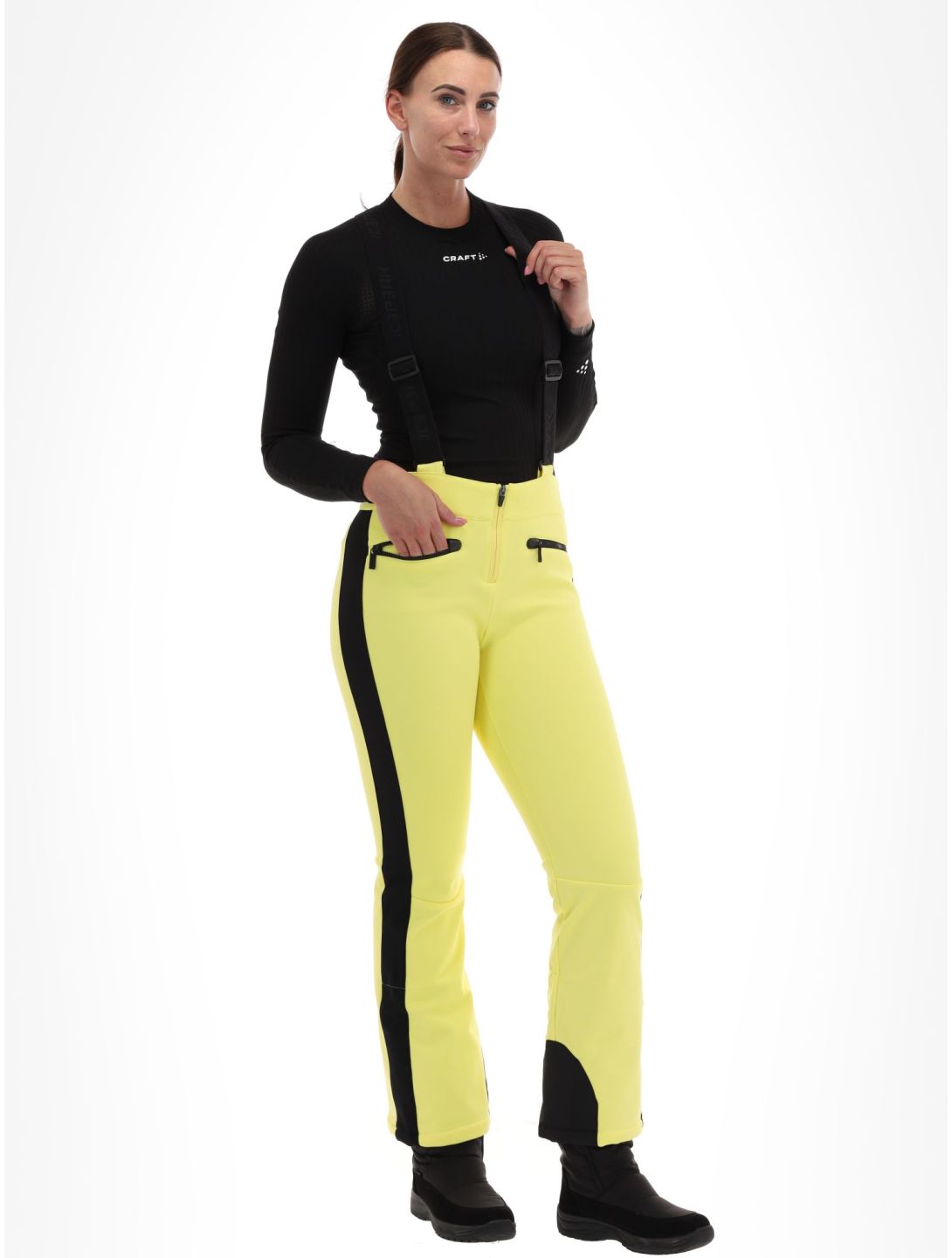 Icepeak, Ellsworth pantaloni da sci softshell donna Light Yellow giallo 