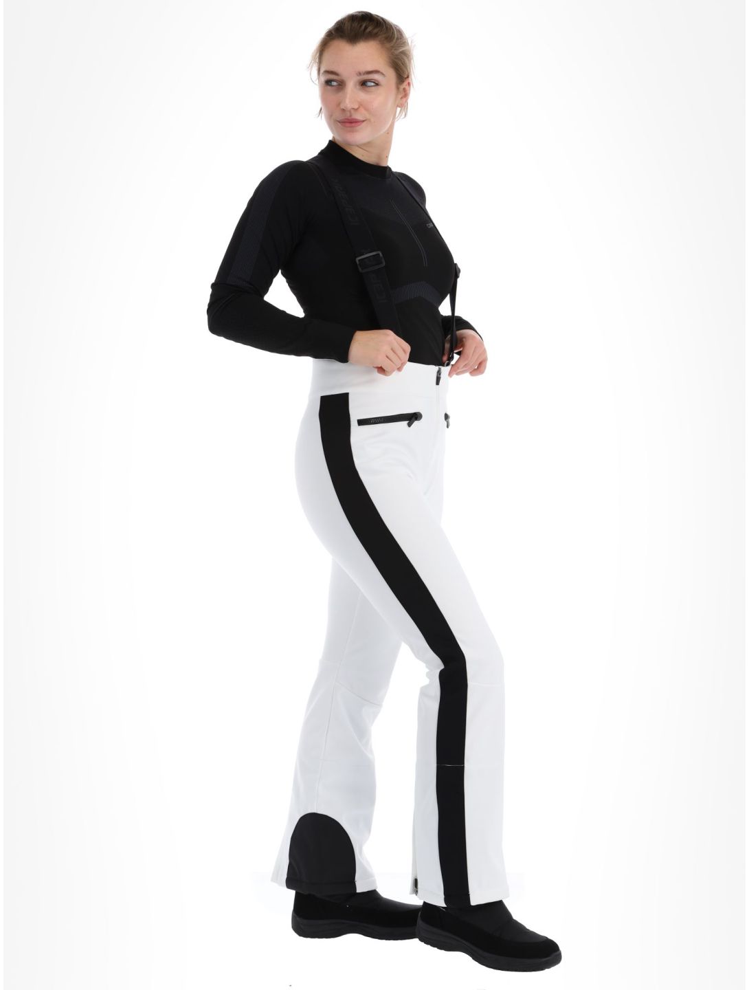 Icepeak, Ellsworth pantaloni da sci softshell donna Optic White bianco 