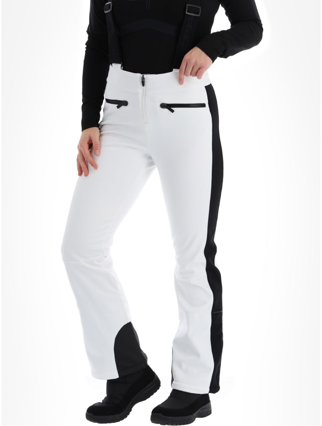 Icepeak, Ellsworth pantaloni da sci softshell donna Optic White bianco 