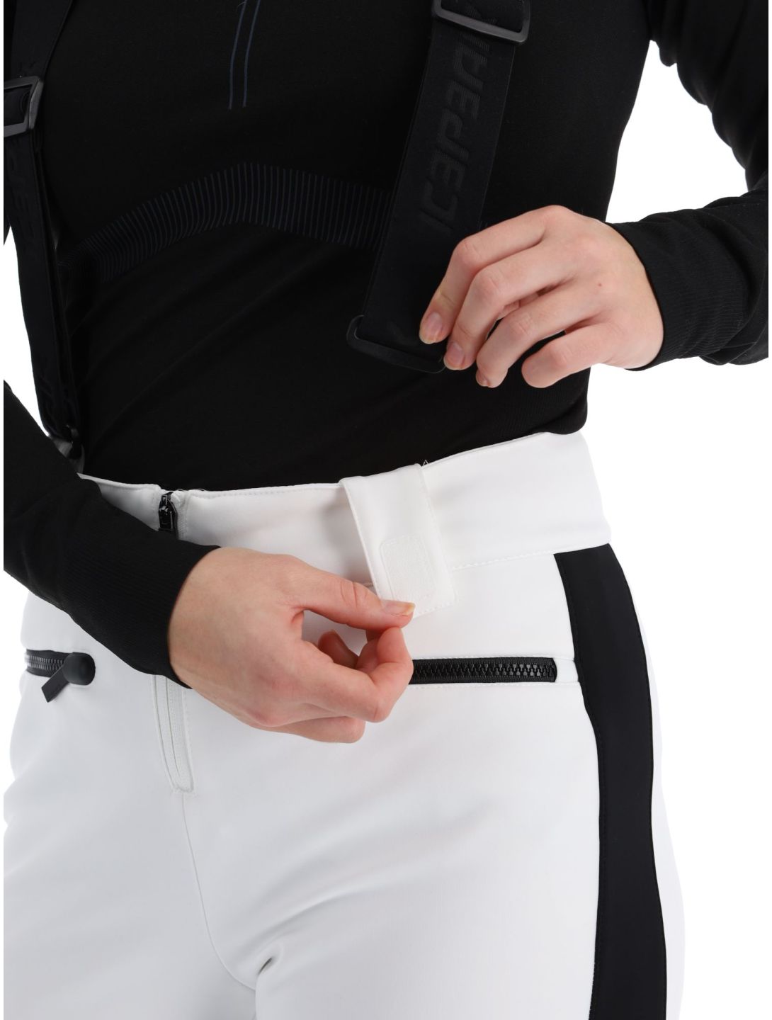 Icepeak, Ellsworth pantaloni da sci softshell donna Optic White bianco 