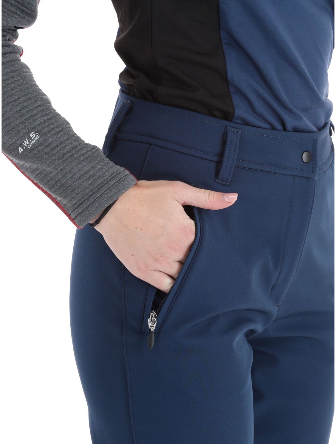 Icepeak, Entiat pantaloni da sci softshell donna Dark Blue blu 