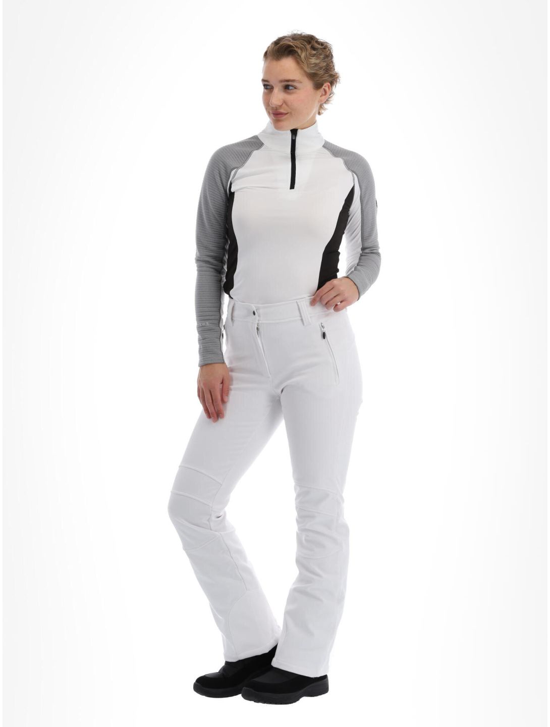 Icepeak, Entiat pantaloni da sci softshell donna Optic White bianco 