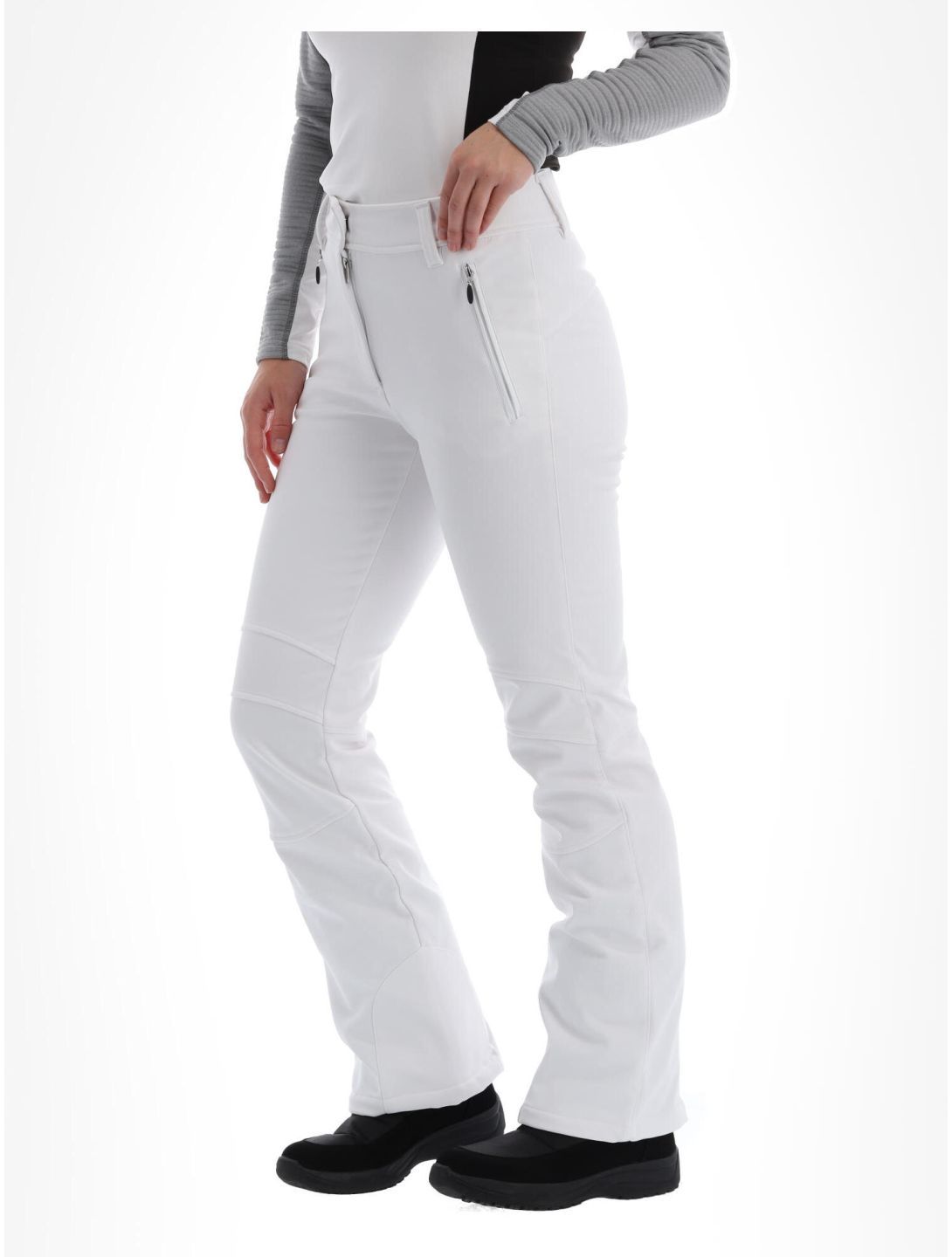 Icepeak, Entiat pantaloni da sci softshell donna Optic White bianco 