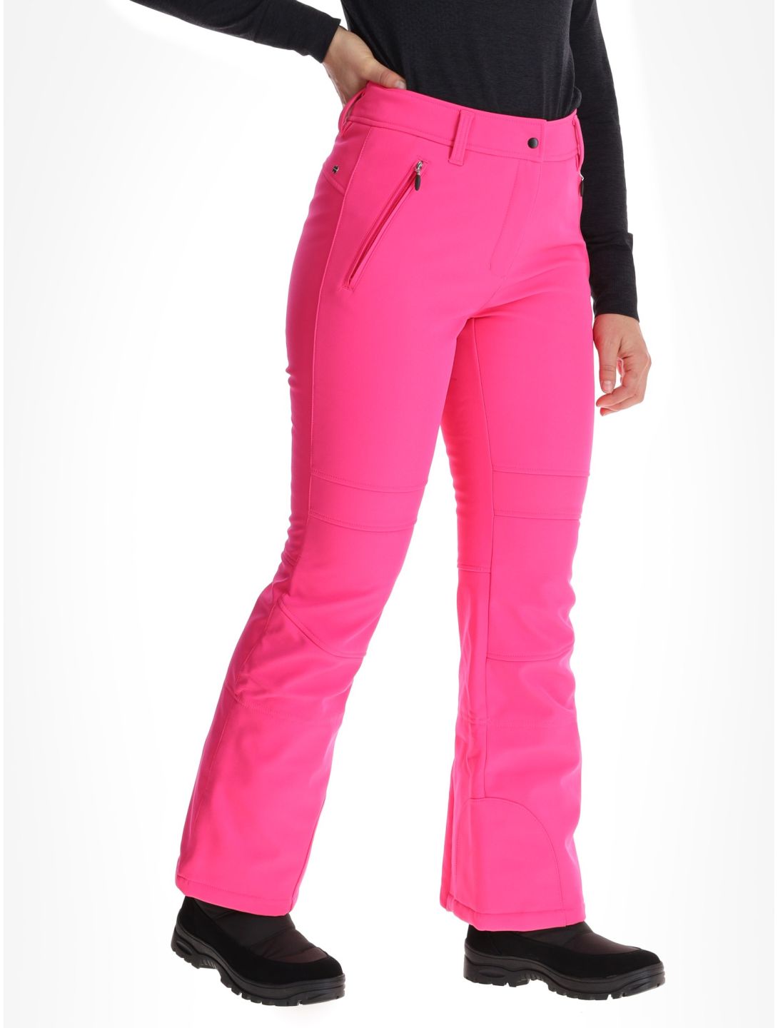 Icepeak, Entiat pantaloni da sci softshell donna Raspberry rosso 