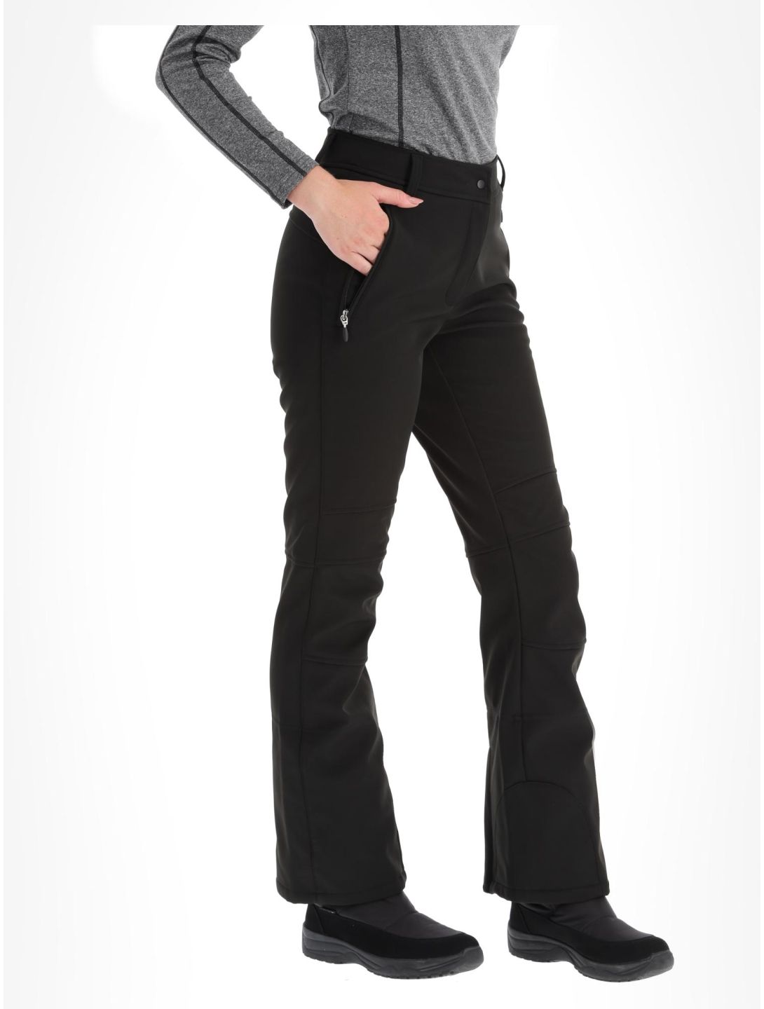 Icepeak, Entiat pantaloni da sci softshell donna Black nero 