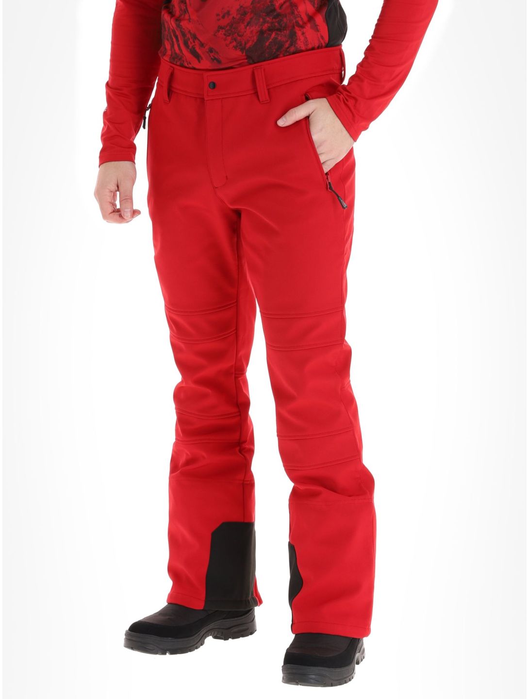 Icepeak, Erding pantaloni da sci softshell uomo Burgundy borgogna 