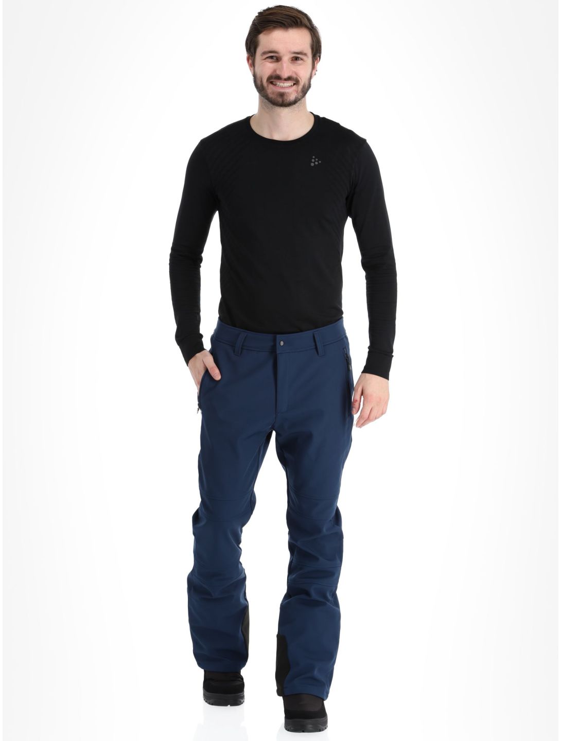 Icepeak, Erding pantaloni da sci softshell uomo Dark Blue blu 