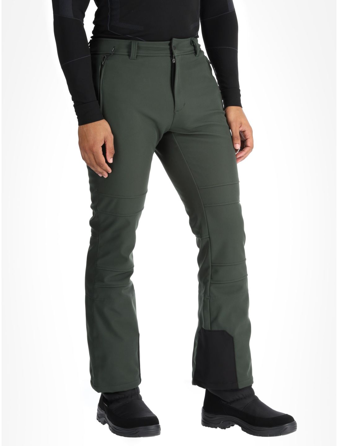 Icepeak, Erding pantaloni da sci softshell uomo Dark Olive verde 