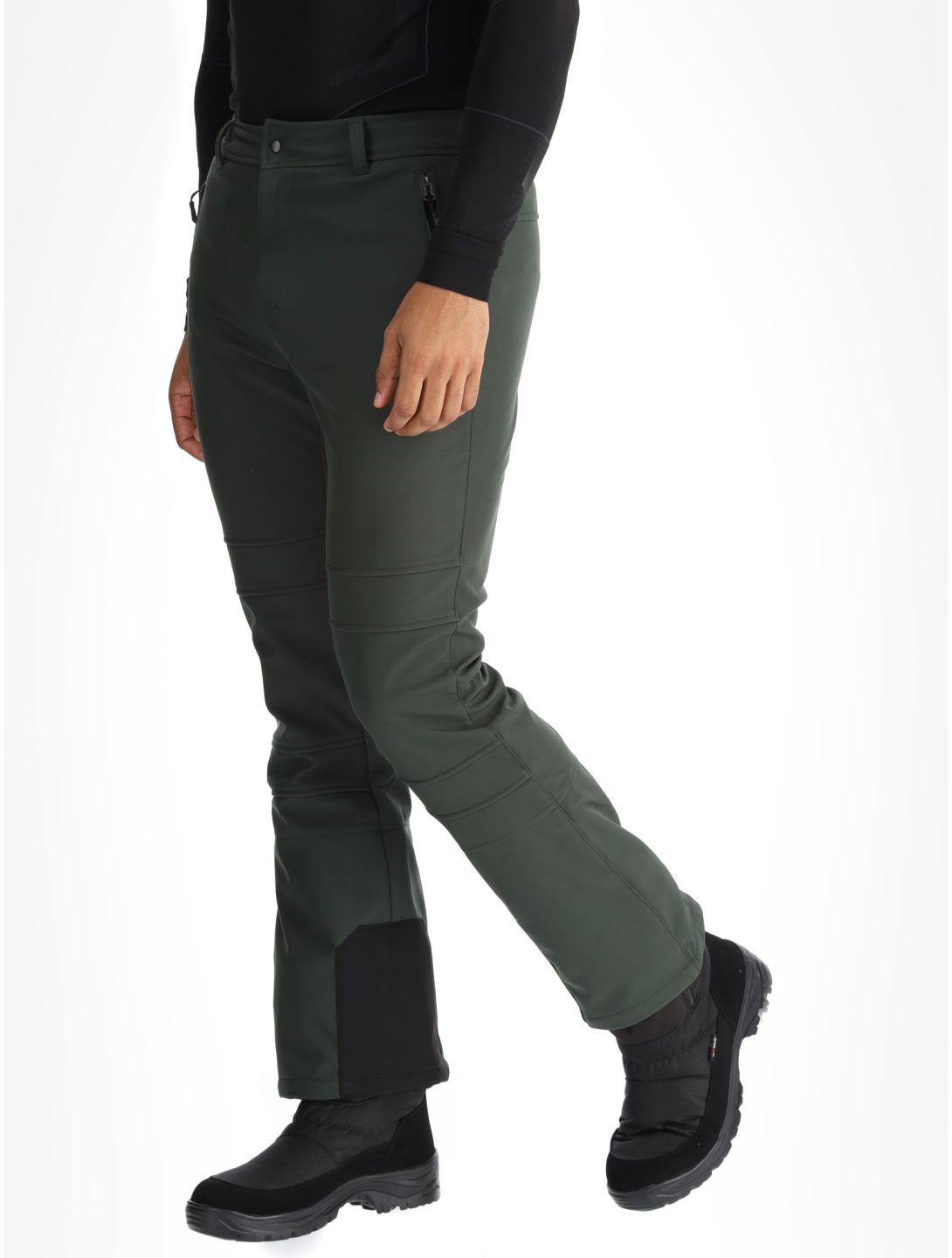 Icepeak, Erding pantaloni da sci softshell uomo Dark Olive verde 