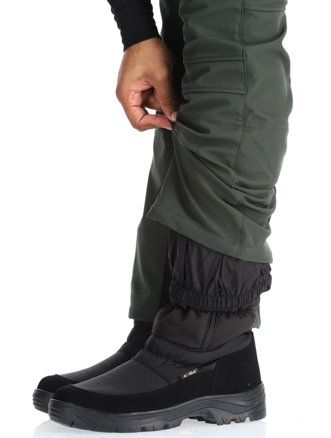 Icepeak, Erding pantaloni da sci softshell uomo Dark Olive verde 