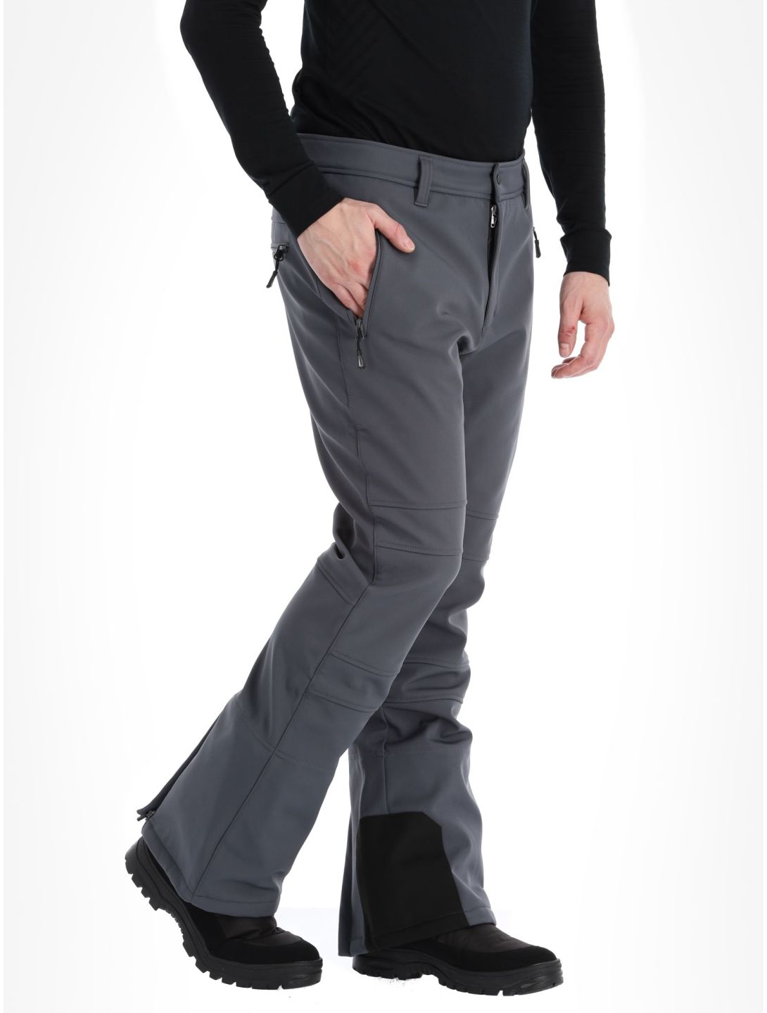 Icepeak, Erding pantaloni da sci softshell uomo Granite grigio 