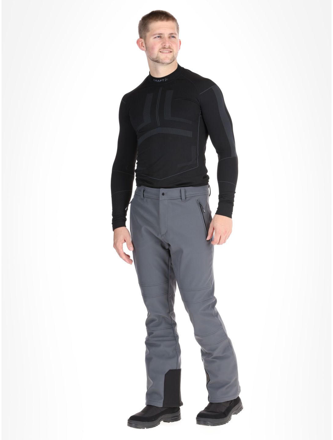 Icepeak, Erding pantaloni da sci softshell uomo Granite grigio 