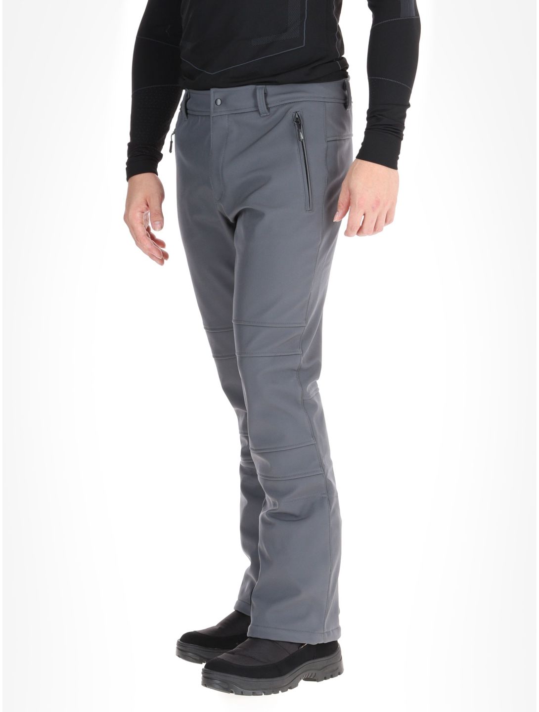 Icepeak, Erding pantaloni da sci softshell uomo Granite grigio 