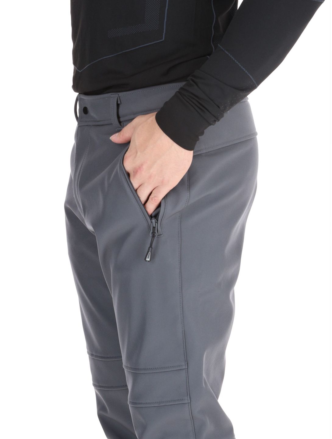 Icepeak, Erding pantaloni da sci softshell uomo Granite grigio 