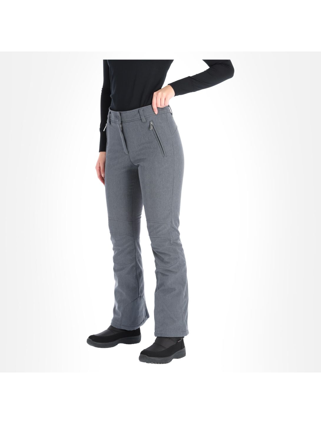 Icepeak, Eufaula pantaloni da sci softshell slim fit donna lead grigio