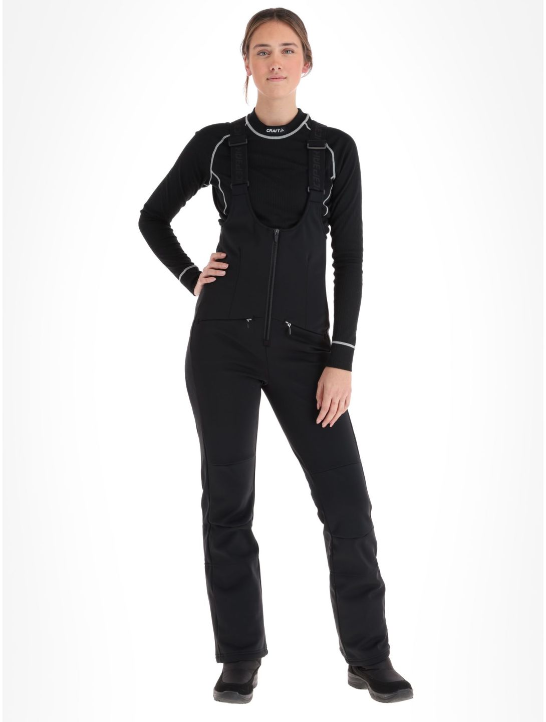 Icepeak, Exira pantaloni da sci softshell donna Black nero 