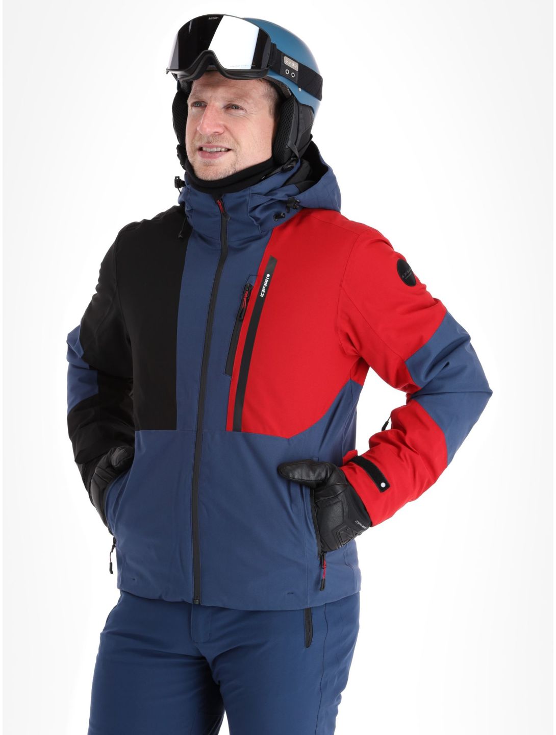 Icepeak, Fircrest giacca sci uomo Dark Blue nero, rosso 