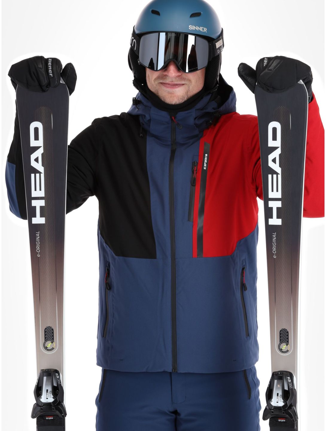 Icepeak, Fircrest giacca sci uomo Dark Blue nero, rosso 