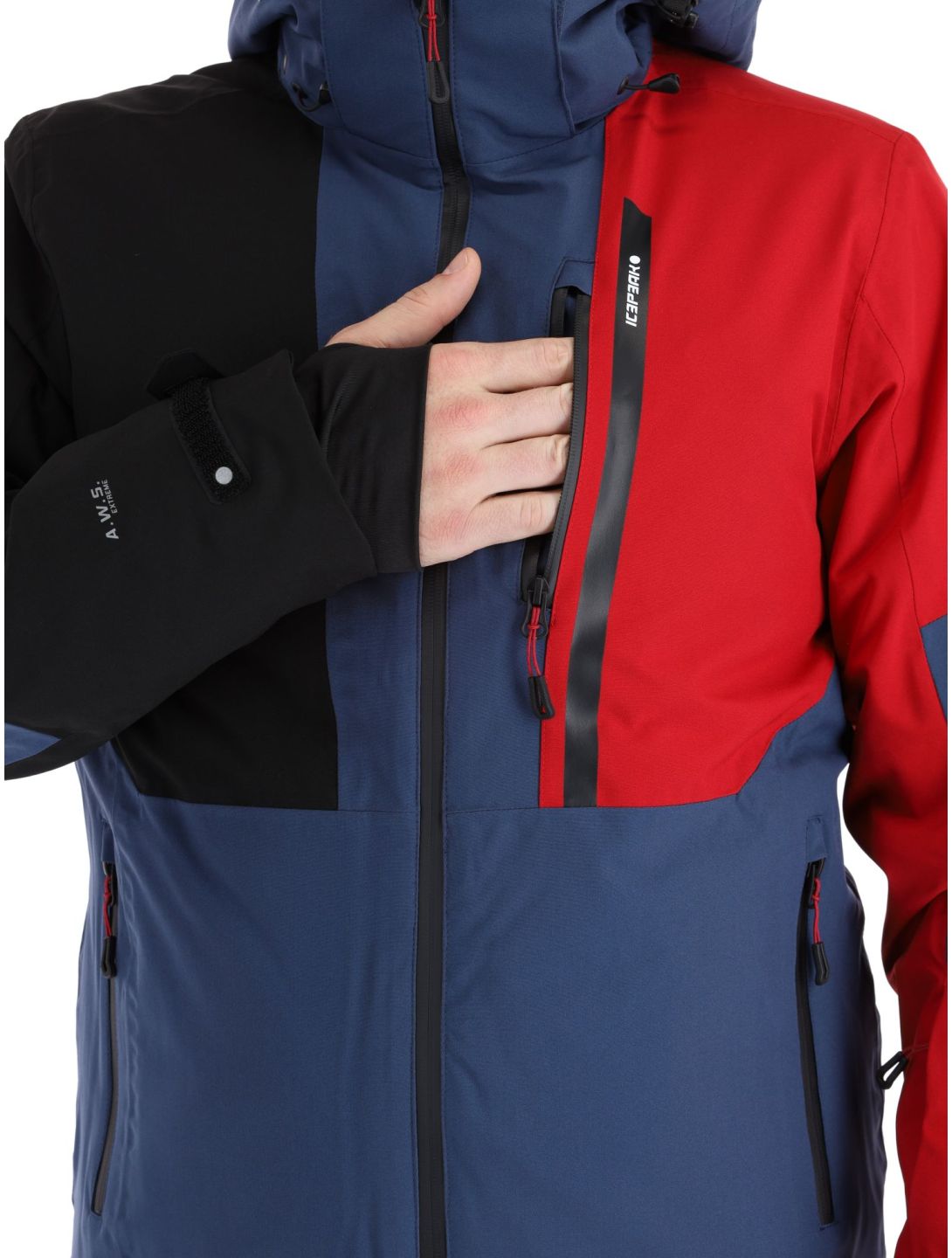 Icepeak, Fircrest giacca sci uomo Dark Blue nero, rosso 