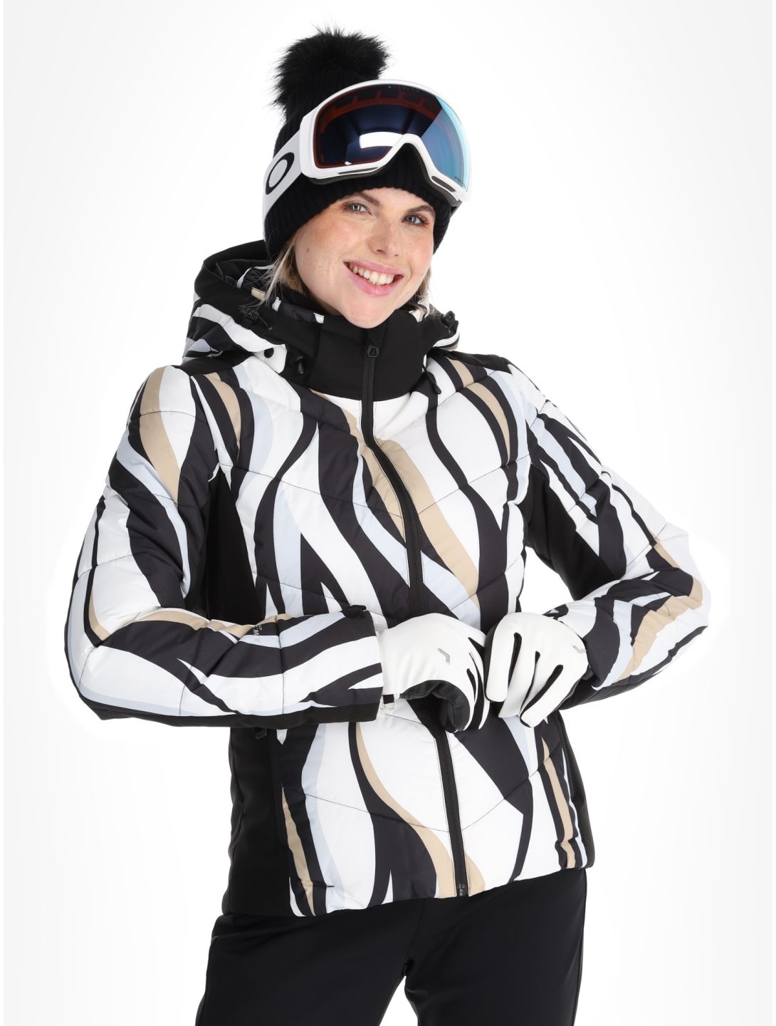 Icepeak, Flippin giacca sci donna Black White bianco, nero 