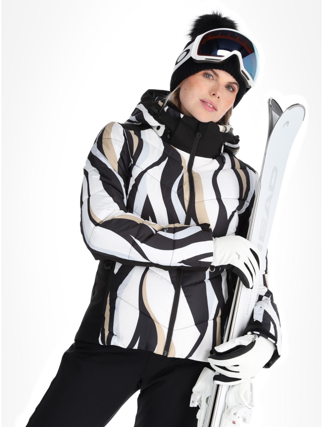 Icepeak, Flippin giacca sci donna Black White bianco, nero 