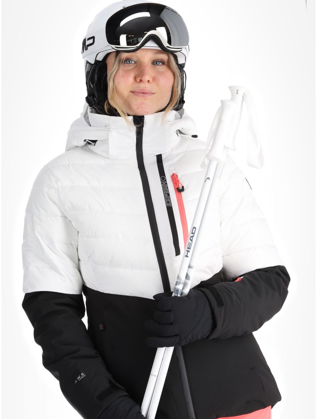 Icepeak, Florala giacca sci donna Optic White bianco 