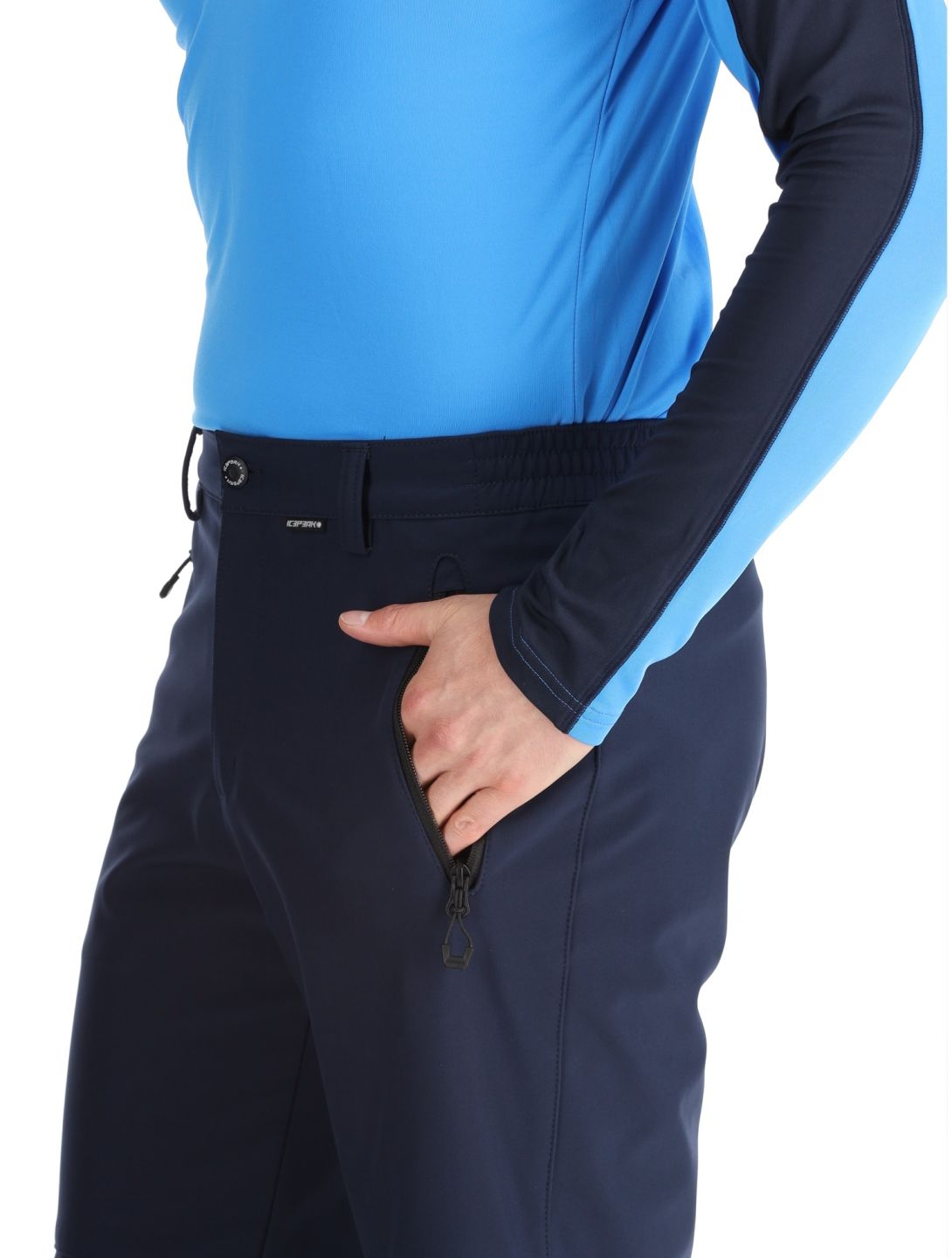 Icepeak, Frankfurt pantaloni da sci softshell uomo Dark Blue blu 