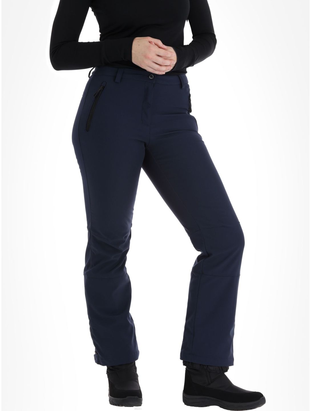 Icepeak, Frechen pantaloni da sci softshell conformato corto donna Dark Blue blu 