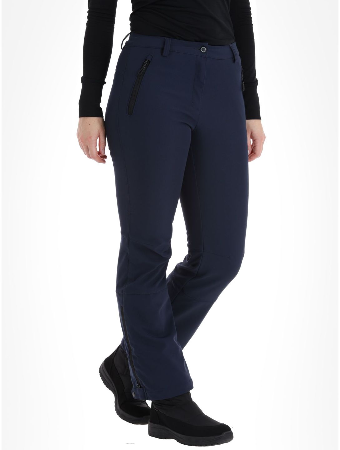 Icepeak, Frechen pantaloni da sci softshell conformato corto donna Dark Blue blu 