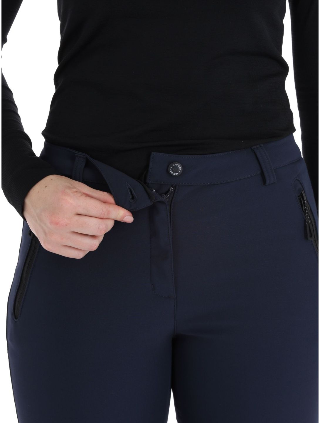 Icepeak, Frechen pantaloni da sci softshell conformato corto donna Dark Blue blu 