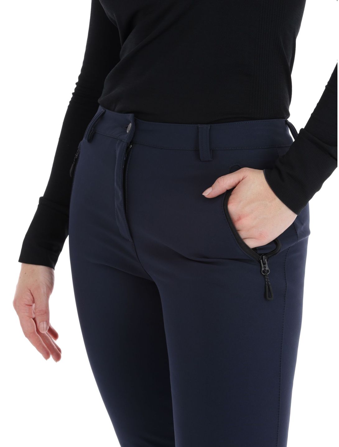 Icepeak, Frechen pantaloni da sci softshell conformato corto donna Dark Blue blu 