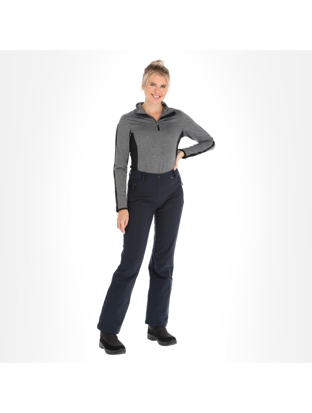 Icepeak, Frechen pantaloni da sci softshell conformato corto donna dark blu