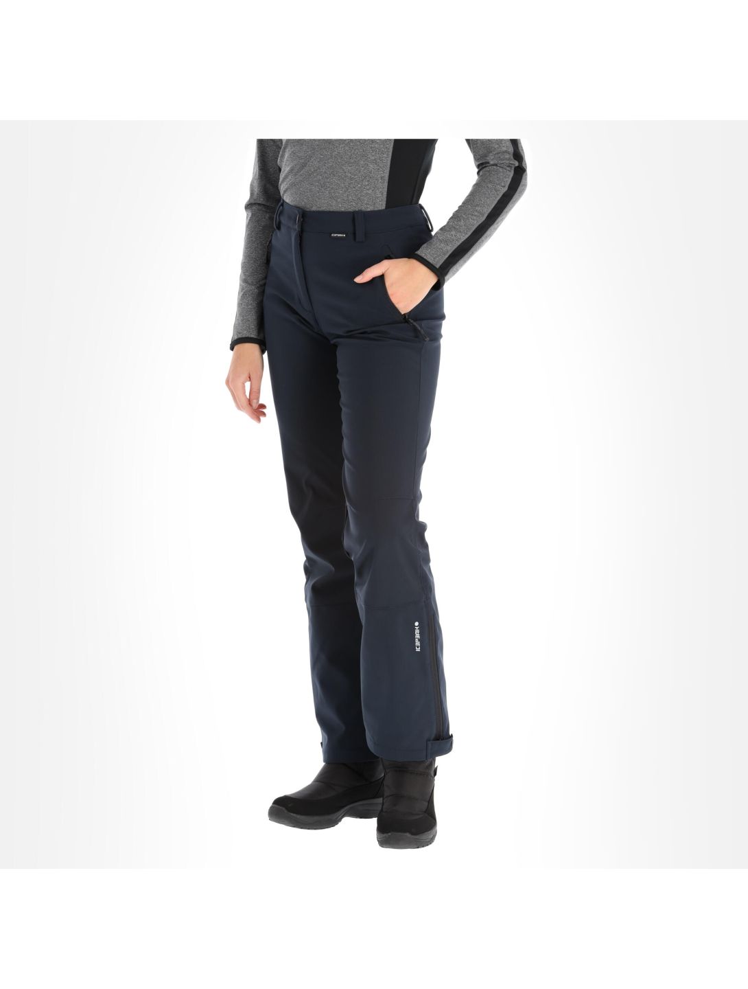 Icepeak, Frechen pantaloni da sci softshell conformato corto donna dark blu