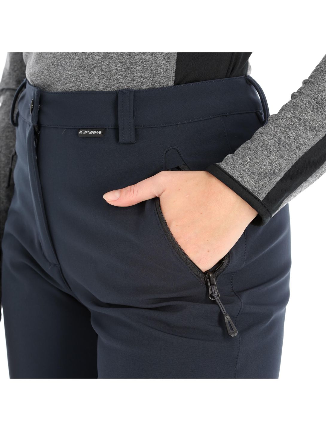 Icepeak, Frechen pantaloni da sci softshell conformato corto donna dark blu