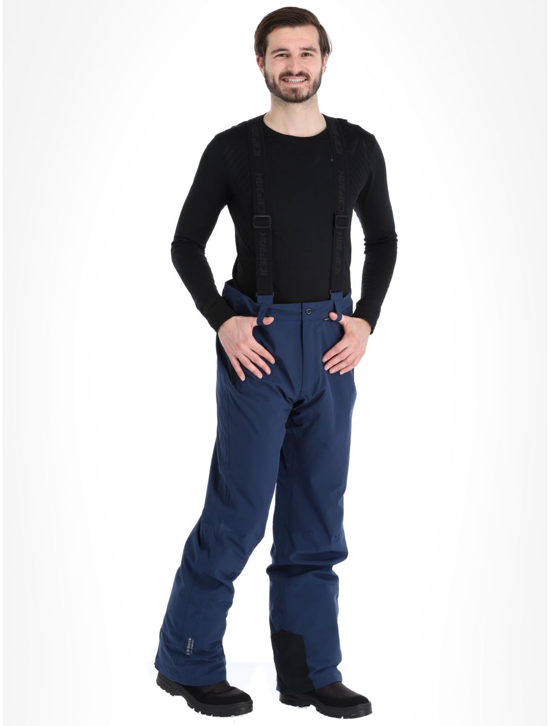 Icepeak, Freiberg pantaloni da sci conformato lungo uomo Dark Blue blu 