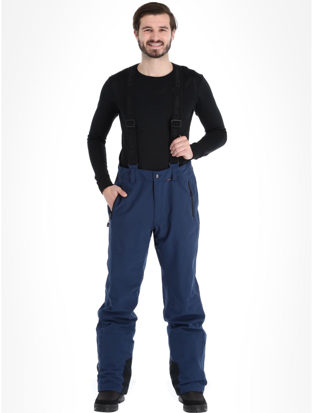 Icepeak, Freiberg pantaloni da sci conformato lungo uomo Dark Blue blu 