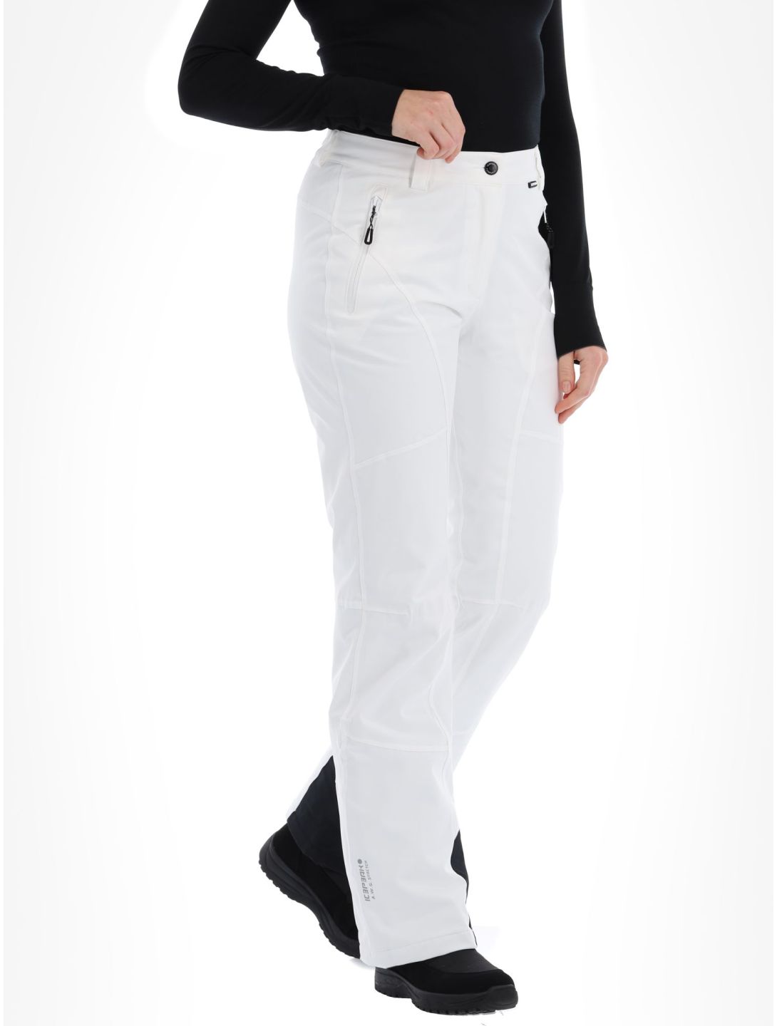 Icepeak, Freyung pantaloni da sci conformato lungo donna Optic White bianco 