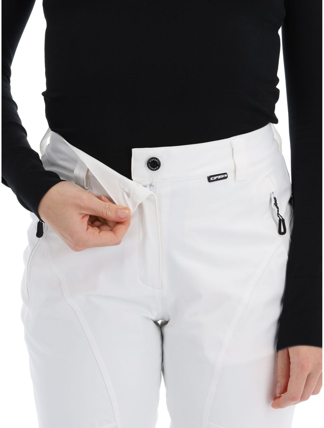 Icepeak, Freyung pantaloni da sci conformato lungo donna Optic White bianco 