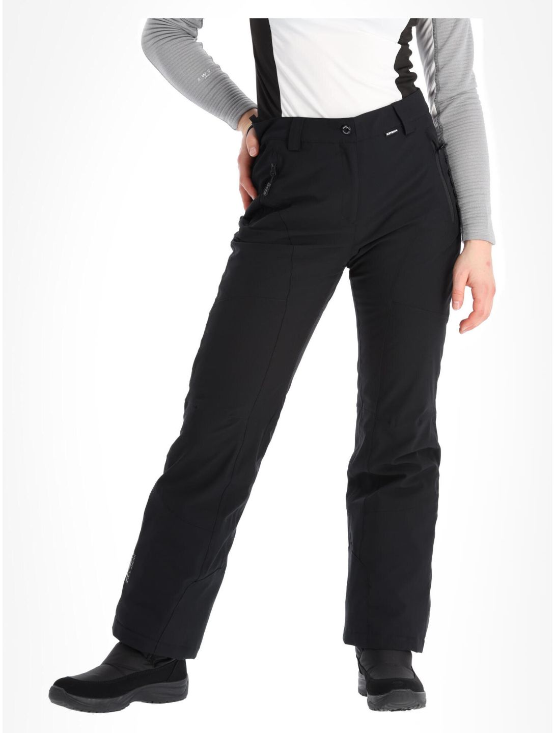 Icepeak, Freyung pantaloni da sci conformato corto donna Black nero 