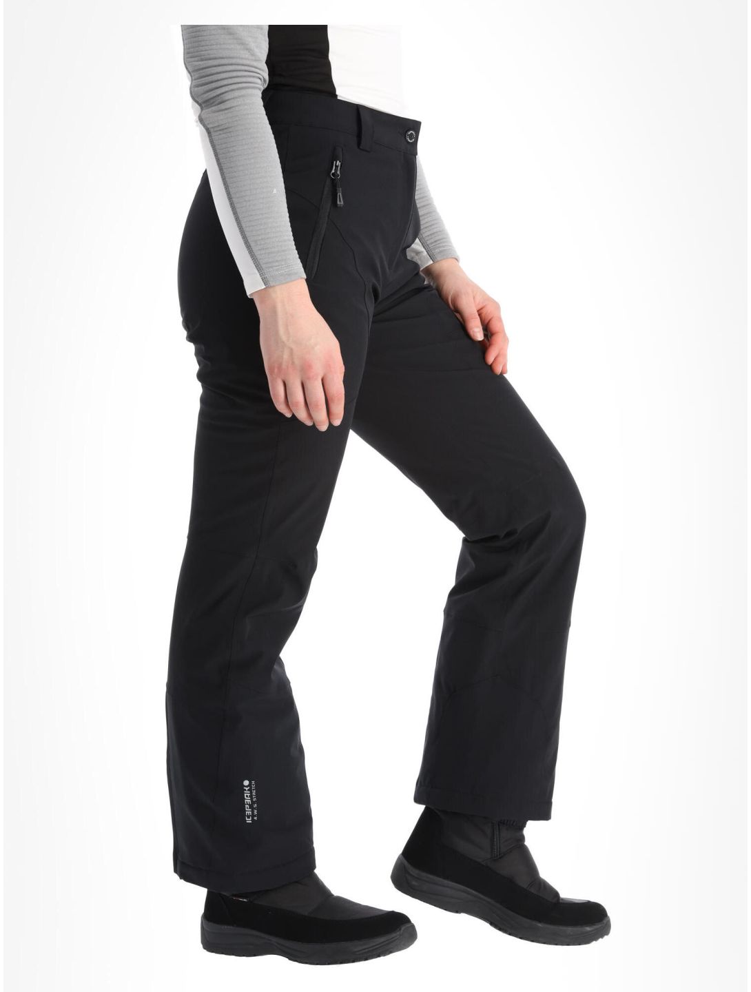 Icepeak, Freyung pantaloni da sci conformato corto donna Black nero 