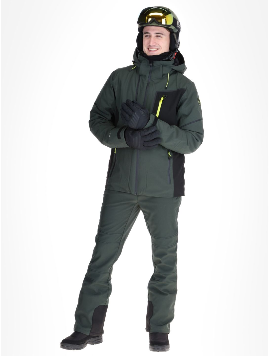 Icepeak, Frisco giacca sci uomo Dark Olive verde 